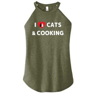 Cat Mom Cooking Accessories I Love Cats And Cooking Gift Women's Perfect Tri Rocker Tank