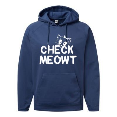 Check Meowt Cat Performance Fleece Hoodie