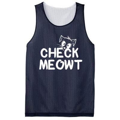 Check Meowt Cat Mesh Reversible Basketball Jersey Tank