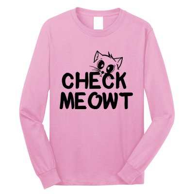 Check Meowt Cat Long Sleeve Shirt