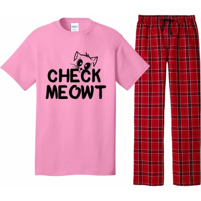 Check Meowt Cat Pajama Set