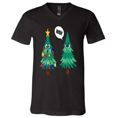 Christmas motifs Christmas tree funny saying V-Neck T-Shirt