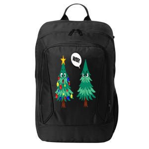 Christmas motifs Christmas tree funny saying City Backpack