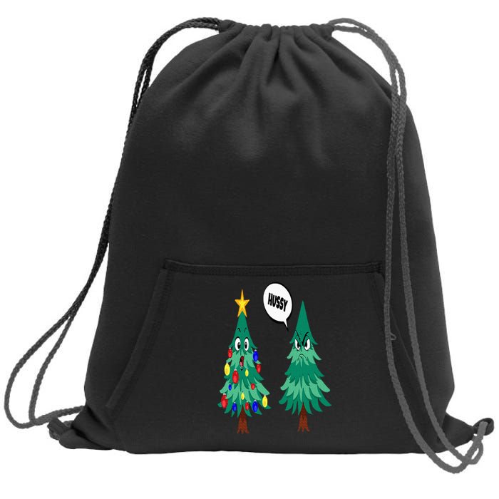 Christmas motifs Christmas tree funny saying Sweatshirt Cinch Pack Bag