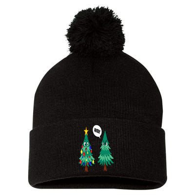 Christmas motifs Christmas tree funny saying Pom Pom 12in Knit Beanie