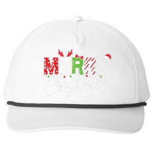 Cute Merry Christmas Matching Family Christmas Snapback Five-Panel Rope Hat