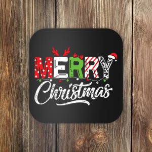 Cute Merry Christmas Matching Family Christmas Coaster