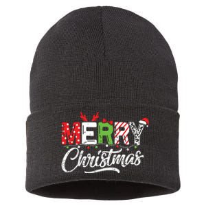 Cute Merry Christmas Matching Family Christmas Sustainable Knit Beanie