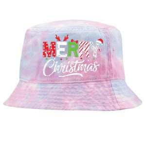 Cute Merry Christmas Matching Family Christmas Tie-Dyed Bucket Hat