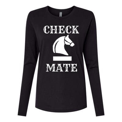 Check Mate Chess Womens Cotton Relaxed Long Sleeve T-Shirt