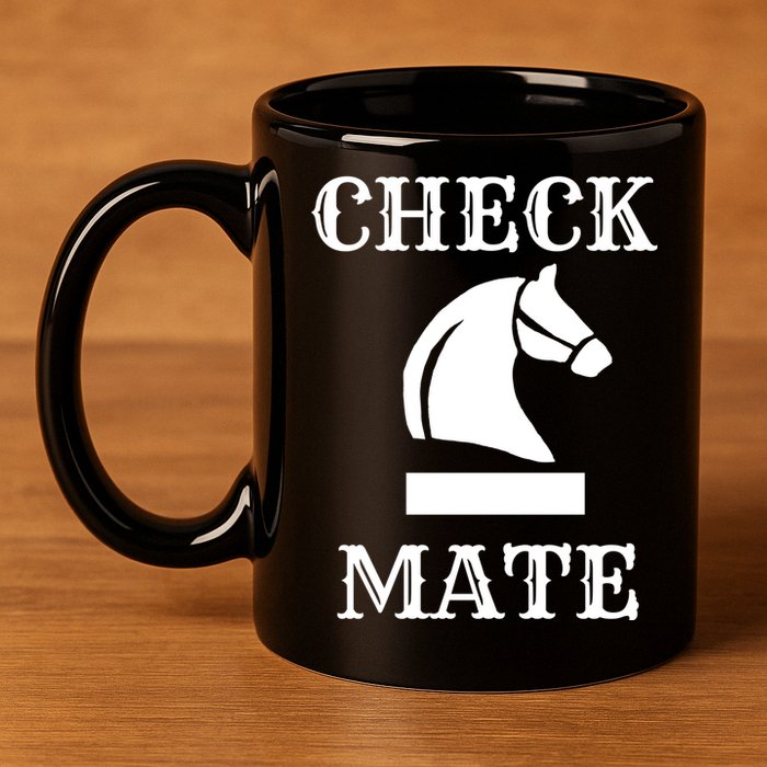 Check Mate Chess 11oz C Handle Ceramic Mug
