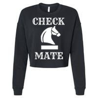 Check Mate Chess Cropped Pullover Crew