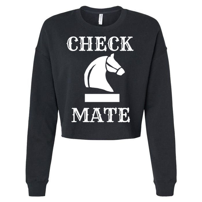 Check Mate Chess Cropped Pullover Crew