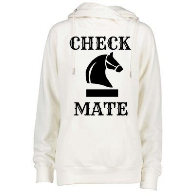 Check Mate Chess Womens Funnel Neck Pullover Hood