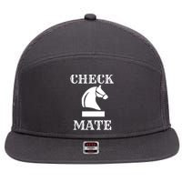 Check Mate Chess 7 Panel Mesh Trucker Snapback Hat