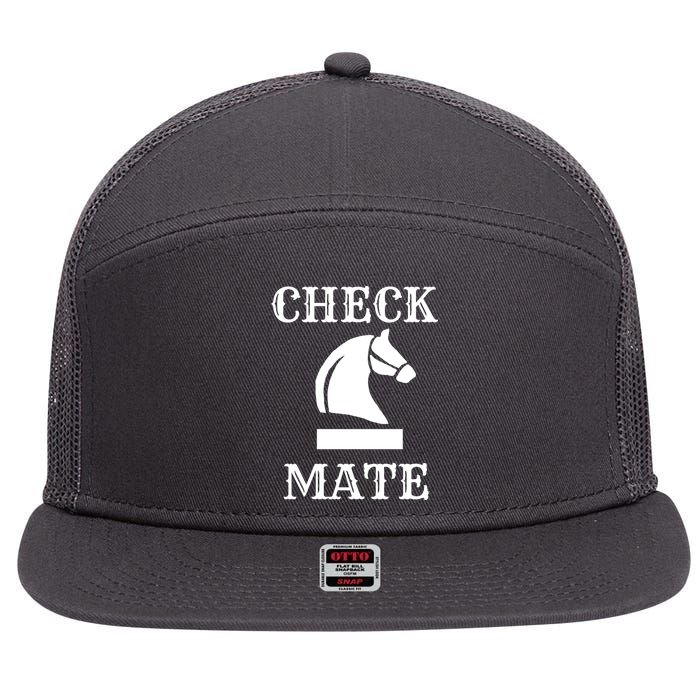Check Mate Chess 7 Panel Mesh Trucker Snapback Hat