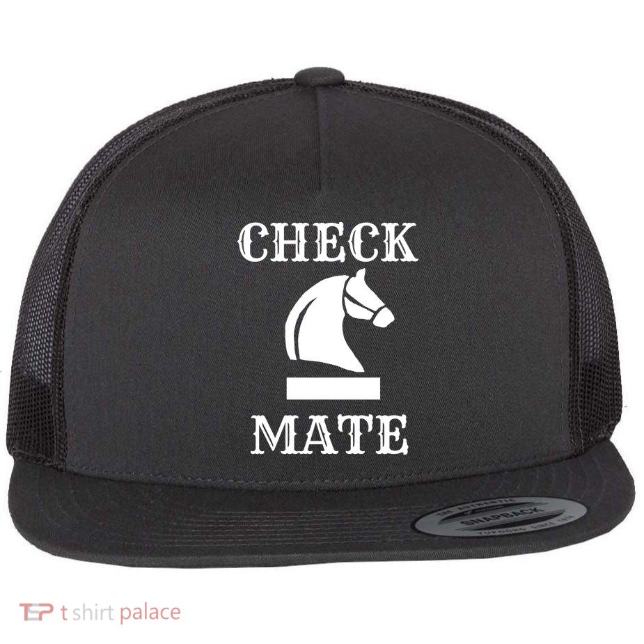 Check Mate Chess Flat Bill Trucker Hat