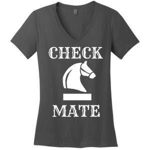 Check Mate Chess Women's V-Neck T-Shirt