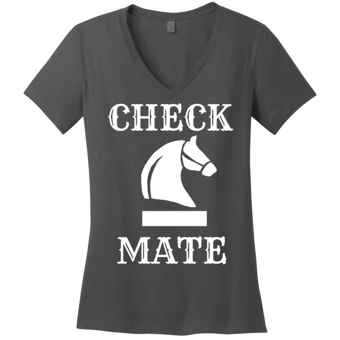 Check Mate Chess Women's V-Neck T-Shirt