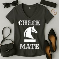 Check Mate Chess Women's V-Neck T-Shirt