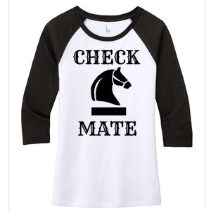 Check Mate Chess Women's Tri-Blend 3/4-Sleeve Raglan Shirt