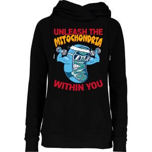 Cell Mitochondria Womens Funnel Neck Pullover Hood