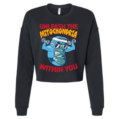 Cell Mitochondria Cropped Pullover Crew