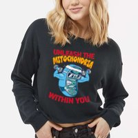 Cell Mitochondria Cropped Pullover Crew