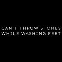 Christian Minimalist CanT Throw Stones While Washing Feet 16 in Basic Backpack