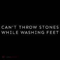 Christian Minimalist CanT Throw Stones While Washing Feet Baby Bodysuit
