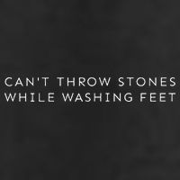 Christian Minimalist CanT Throw Stones While Washing Feet Golf Towel