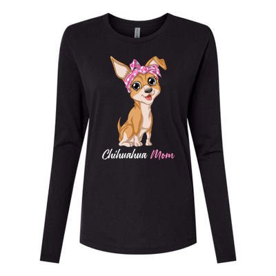 Chihuahua Mom Womens Cotton Relaxed Long Sleeve T-Shirt