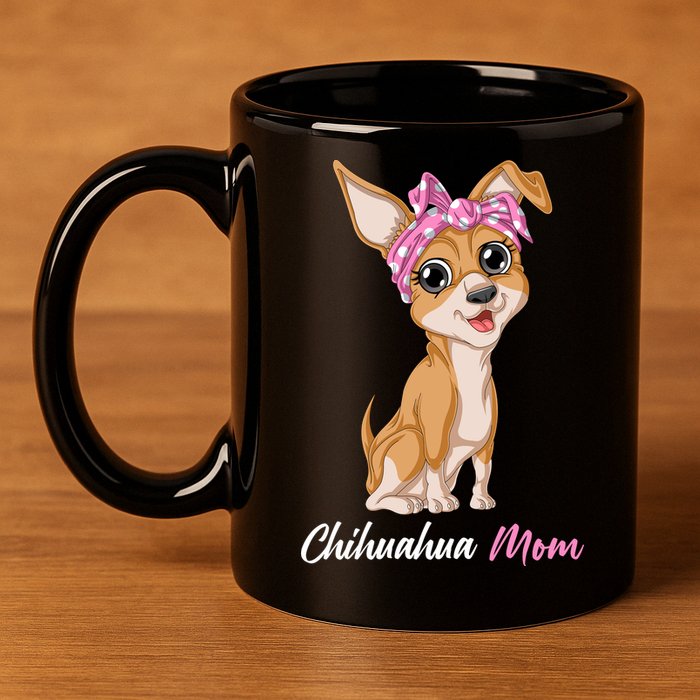 Chihuahua Mom 11oz C Handle Ceramic Mug