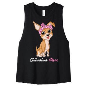 Chihuahua Mom Women's Racerback Cropped Tank