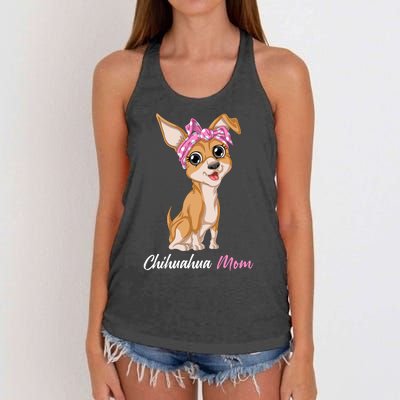 Chihuahua Mom Women's Knotted Racerback Tank