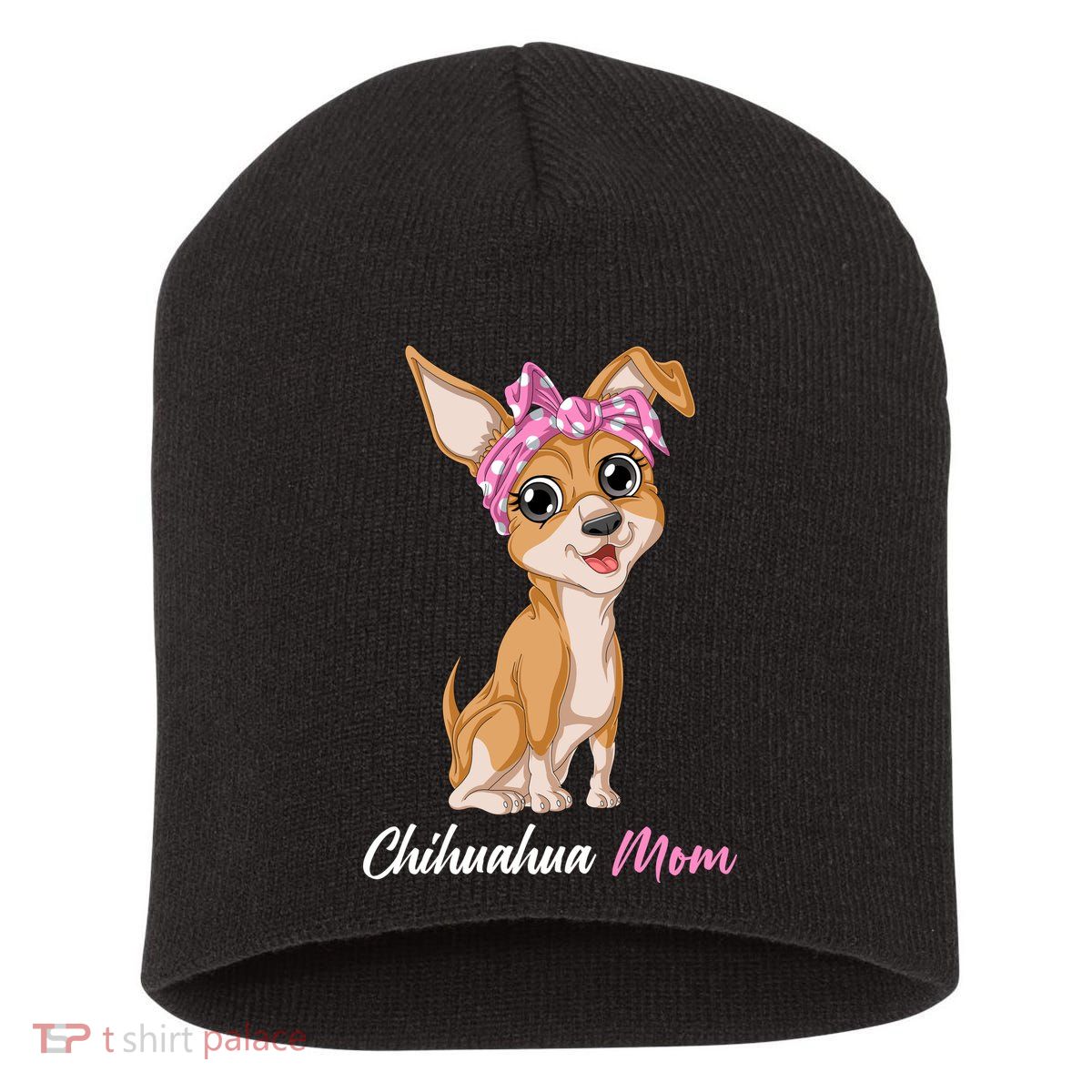 Chihuahua Mom Short Acrylic Beanie