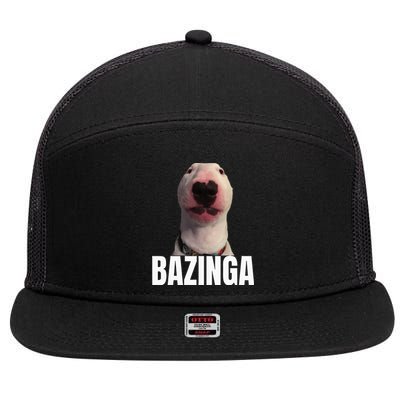 Cringe Meme Dog Genz Trendy Teenager Slang 7 Panel Mesh Trucker Snapback Hat