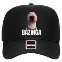 Cringe Meme Dog Genz Trendy Teenager Slang High Crown Mesh Back Trucker Hat