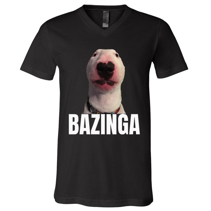 Cringe Meme Dog Genz Trendy Teenager Slang V-Neck T-Shirt