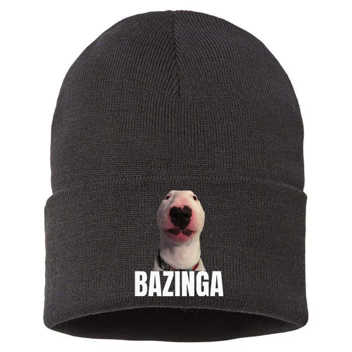 Cringe Meme Dog Genz Trendy Teenager Slang Sustainable Knit Beanie