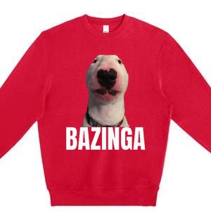 Cringe Meme Dog Genz Trendy Teenager Slang Premium Crewneck Sweatshirt