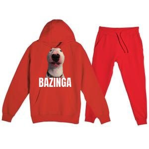 Cringe Meme Dog Genz Trendy Teenager Slang Premium Hooded Sweatsuit Set