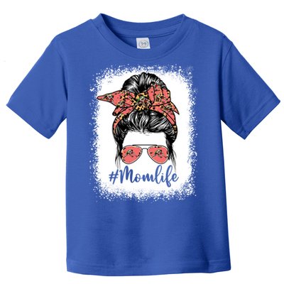 Cute Mother's Day Wrestling Mom Life Messy Bun Game Day Gift Toddler T-Shirt