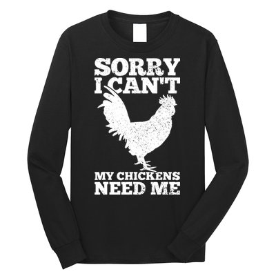 Chicken Mom Dad Funny Poultry Farmer Chicken Lover Gift Long Sleeve Shirt