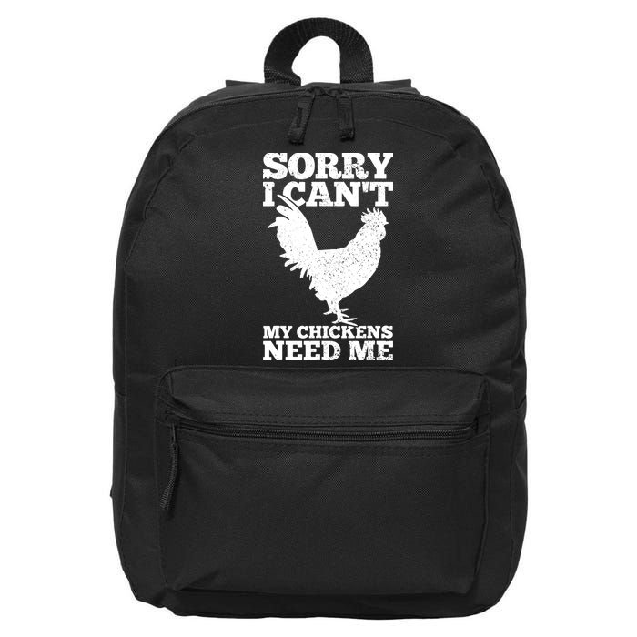 Chicken Mom Dad Funny Poultry Farmer Chicken Lover Gift 16 in Basic Backpack