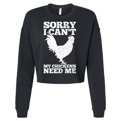 Chicken Mom Dad Funny Poultry Farmer Chicken Lover Gift Cropped Pullover Crew