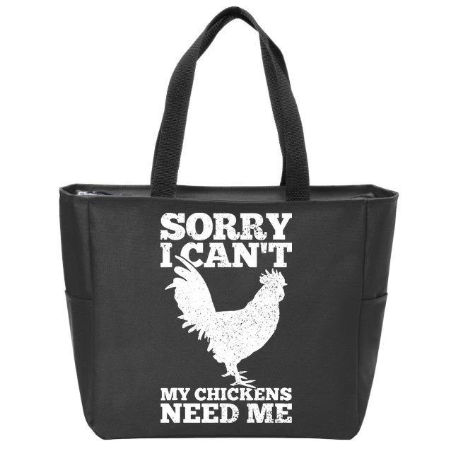 Chicken Mom Dad Funny Poultry Farmer Chicken Lover Gift Zip Tote Bag