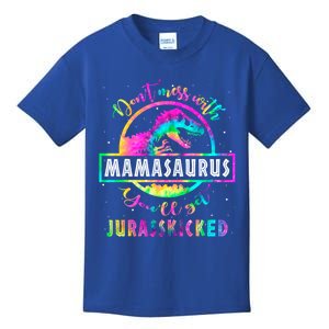 Cute Mamasaurus Dinosaur T Rex Tie Dye MotherS Day Gift Kids T-Shirt