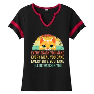 Cat Mom Dad Owner Funny Every Snack You Make Ladies Halftime Notch Neck Tee