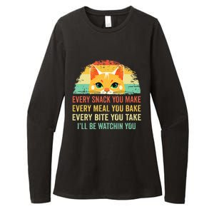 Cat Mom Dad Owner Funny Every Snack You Make Womens CVC Long Sleeve Shirt